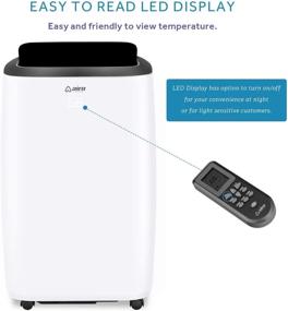 img 1 attached to 🌬️ Airo Comfort Portable Air Conditioner 12,000BTU – 8,000 SACC: Cooling & Heating for 450 Sq. Ft, Quiet AC with LED Display, Dehumidifier Mode - Remote Control Included