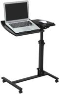 📚 langria laptop rolling cart table: height adjustable mobile laptop stand desk - a versatile workstation for ultimate mobility and comfort logo