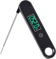 🌡️ bayco waterproof food meat thermometer for cooking - digital instant read kitchen thermometer for food, candy, and bbq - accurate, long folding probe with backlight and magnet - ipx7 rated logo