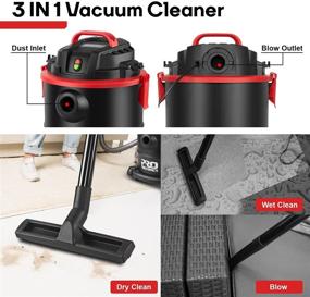 img 2 attached to 🧹 Eastvolt Wet Dry Vacuum Cleaner K-411F: Powerful 5.5 Peak HP, 5 Gallon 3-in-1 Blower with Hepa Filtration for Home, Garage, Vehicle, Workshop