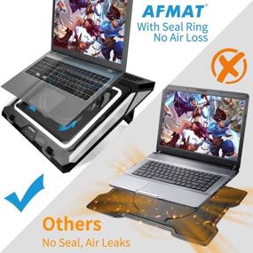 img 2 attached to Gaming Laptop Cooling Pad - Strongest Laptop Cooler for 17.3 inch Laptops, Enhanced Heat Dissipation, Colorful Lights, Adjustable Mount Stand, Temperature Reduction by 20-30 Degrees