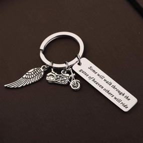 img 2 attached to 🚲 CENWA Motorcycle Memorial Sympathy Keychain for Girls: Optimized Jewelry for Remembrance