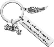 🚲 cenwa motorcycle memorial sympathy keychain for girls: optimized jewelry for remembrance logo