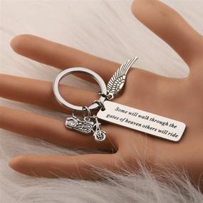 img 1 attached to 🚲 CENWA Motorcycle Memorial Sympathy Keychain for Girls: Optimized Jewelry for Remembrance