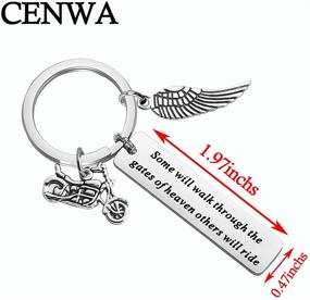 img 3 attached to 🚲 CENWA Motorcycle Memorial Sympathy Keychain for Girls: Optimized Jewelry for Remembrance