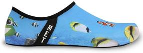 img 1 attached to Quick-Dry Aqua Socks for Water Sports - Ideal Barefoot Shoes for Women, Men, and Kids