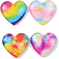 hearts shape diamond painting cover minder needle keepers charm tools clips for cross stitch and embroidery - set of 4 logo