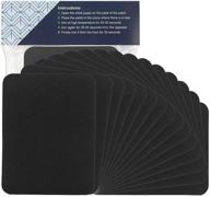 🧵 cocoboo 15pcs iron on patches for clothes repair - black fabric clothing patches, large size kit for knee work pants and jeans, 4.9" x 3.7 logo