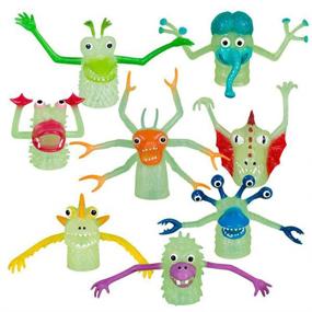 img 4 attached to 👾 Illuminate Your Imagination: Glow in the Dark Monster Finger Puppet