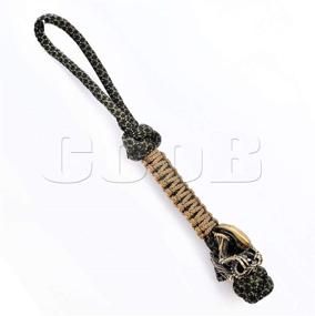 img 2 attached to 🔪 CooB EDC Paracord Knife Lanyard - Hand-Casted Metal Paracord Bead Pendant - Alien & Predator Collection - Customizable Paracord Lanyards