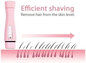 img 2 attached to 💇 Women's Hair Remover: Trimmer for Facia,l Cheeks, Lips, Legs, Underarms & Bikini - USB Rechargeable with Built-in LED Light