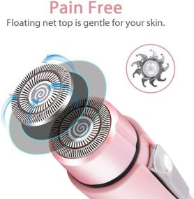 img 3 attached to 💇 Women's Hair Remover: Trimmer for Facia,l Cheeks, Lips, Legs, Underarms & Bikini - USB Rechargeable with Built-in LED Light