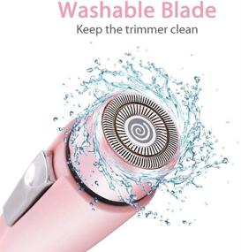 img 1 attached to 💇 Women's Hair Remover: Trimmer for Facia,l Cheeks, Lips, Legs, Underarms & Bikini - USB Rechargeable with Built-in LED Light