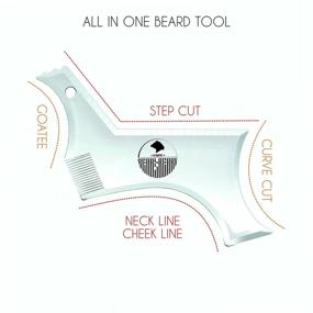 img 2 attached to 🧔 Beard Care Shaping Tool by Bear's: All-in-One Shaper for Men - Perfect Styling Template Comb for Straight Symmetrical Cuts, Goatee, and Neckline