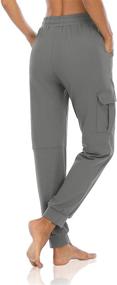 img 1 attached to DIBAOLONG Women's Cargo Pants: Versatile Drawstring Joggers with Pockets for Yoga, Hiking, and Lounge