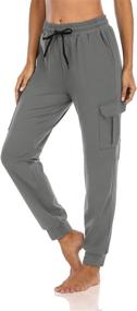 img 4 attached to DIBAOLONG Women's Cargo Pants: Versatile Drawstring Joggers with Pockets for Yoga, Hiking, and Lounge