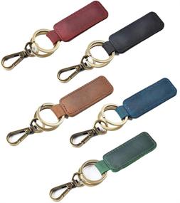 img 3 attached to 🔑 Genuine Leather Keychain Hanging Organizer: Keep Your Keys Effortlessly Organized