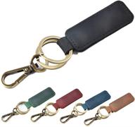 🔑 genuine leather keychain hanging organizer: keep your keys effortlessly organized logo