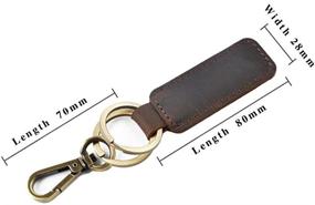 img 2 attached to 🔑 Genuine Leather Keychain Hanging Organizer: Keep Your Keys Effortlessly Organized