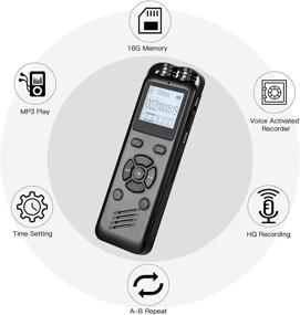 img 3 attached to 🎙️ YDEROD 16GB Digital Voice Recorder - Voice Activated with Playback, USB Charge, MP3 Player - Portable Mini Recorder for Lectures, Meetings, Interviews