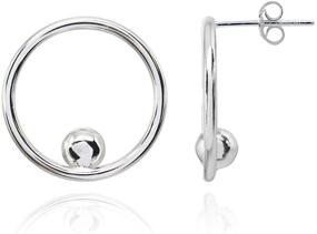 img 3 attached to 💎 Girls' Jewelry: Sterling Silver Polished Frontal Earrings