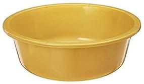 img 4 attached to 🚿 Gold Plastic Round Wash Basin 6 Quart (2 Pack): Convenient and Versatile