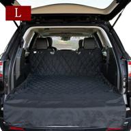 🐶 hcmax luxury dog vehicle cargo liner cover: nonslip waterproof pet seat protection for car suv truck jeeps vans - black, large size logo