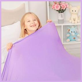 img 4 attached to Sensory Compression Blanket: Lycra Bed Sheet for Kids & Adults, Deep Relaxing Sensation, Oxytocin Release, Beneficial for SPD, Anxiety, ADHD, Autism & More, Breathable, Cool & Stretchable, Twin Size