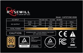 img 2 attached to Блок питания Rosewill 850W для ПК/рабочего стола/игрового компьютера - соответствует стандарту 80 Plus Gold, тихий 135-мм вентилятор, поддержка ATX12V/EPS12V, готовность к SLI и Crossfire