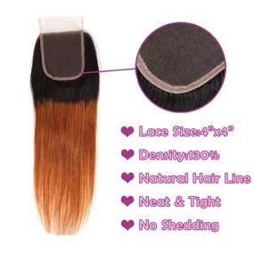 img 2 attached to Ombre Brazilian Straight Bundles Closure