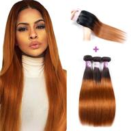 ombre brazilian straight bundles closure logo