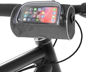 img 4 attached to Waterproof Bike Handlebar Bag with Touch Screen Pouch and 🚲 Removable Shoulder Strap - Perfect Biker Gift for Men and Women