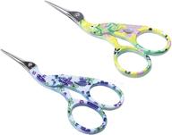 🧵 bihrtc 2 pairs 3.6" stainless steel stork scissors - perfect sewing, craft, and embroidery shears for diy projects logo