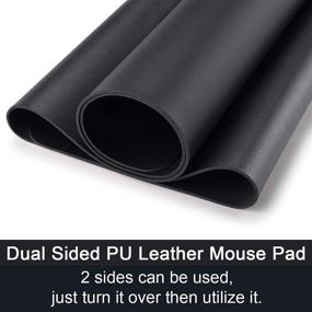 img 2 attached to 🖥️ Premium Leather Desk Mat: Waterproof, Multifunctional Mousepad and Keyboard Pad - Upcity Desk Mat (Black, 2313")