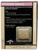 medline optifoam gentle border adhesive dressings, 3x3 - pack of 10 (packaging varied) логотип