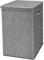 🧺 vetoky 100l super large laundry hamper with lid: waterproof, foldable & portable - grey logo