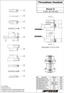 fsa duron x 1-inch threaded headset - sealed bearings (22.4/26.4mm) - silver | xte1713 logo