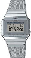 ⌚ casio collection a700wem-7aef унисекс серебристый хронограф логотип