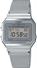 img 4 attached to ⌚ Casio Collection A700WEM-7AEF Унисекс Серебристый Хронограф