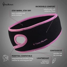 img 3 attached to 🏃 TrailHeads Women's Ponytail Headband for Winter Running - Fleece Earband Included