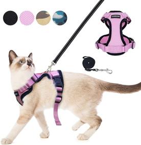 img 4 attached to Luxroom Harness Walking Adjustable Rabbits Cats for Collars, Harnesses & Leashes