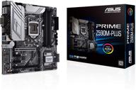 💻 asus prime z590m-plus lga 1200 (intel 11th/10th gen) microatx motherboard with pcie 4.0, 10 power stages, 3x m.2 slot, thunderbolt 4 header, 1gb lan, spi-tpm header, m.2 socket - key e wireless, and aura sync rgb logo