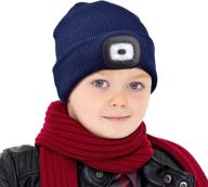 etsfmoa unisex children rechargeable headlamp boys' accessories : hats & caps logo