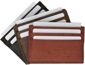 img 2 attached to 👜 Premium Genuine Leather Men's Credit Card Holder: Simple yet Stylish Accessory