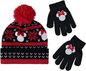 img 1 attached to 🧤 Adorable Disney Minnie Beanie Mittens: Stylish Knitted Accessories for Girls to Brave the Cold Weather