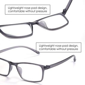 img 1 attached to 👓 Stylish Resin Reading Glasses Set of 4 - Anti-Blue Light, Comfortable Fit, Pressure-Free Design