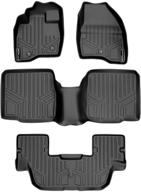 smartliner custom fit floor mats 3 row liner set black - 2017-2019 ford explorer, no 2nd row center console logo