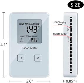 img 1 attached to Radon Detector for Home – Portable Radon Meter, Long & Short Term Monitor, Rechargeable Battery Powered – Complete Radon Test Kit