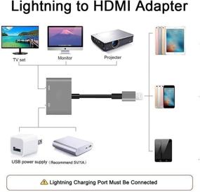 img 3 attached to 🔌 Rosyclo Lightning Adapter Converter for Projector