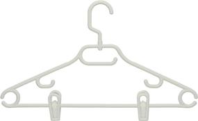 img 1 attached to Honey-Can-Do HNG-01364 Swivel Hanger with Dress 👚 Notches and Clips, 3-Pack: Efficient Closet Organization in White